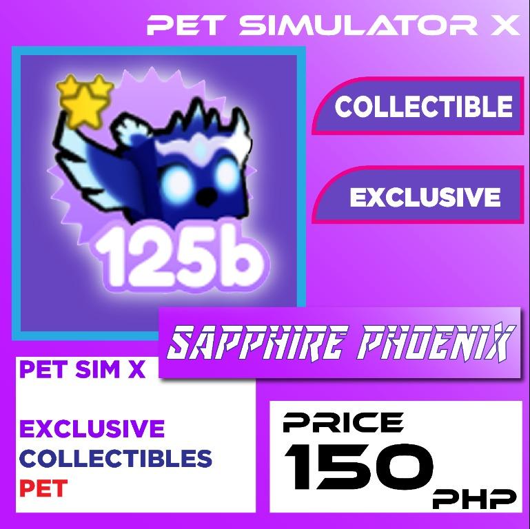 Sapphire Phoenix EXCLUSIVE Pet Simulator X PSX, Video Gaming, Gaming