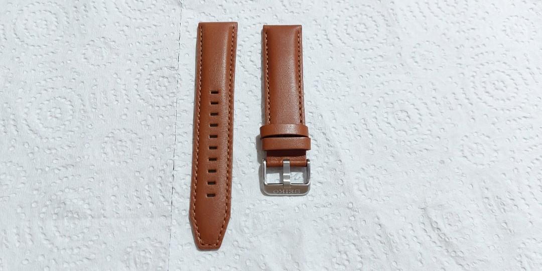 Seiko leather strap 22mm hot sale