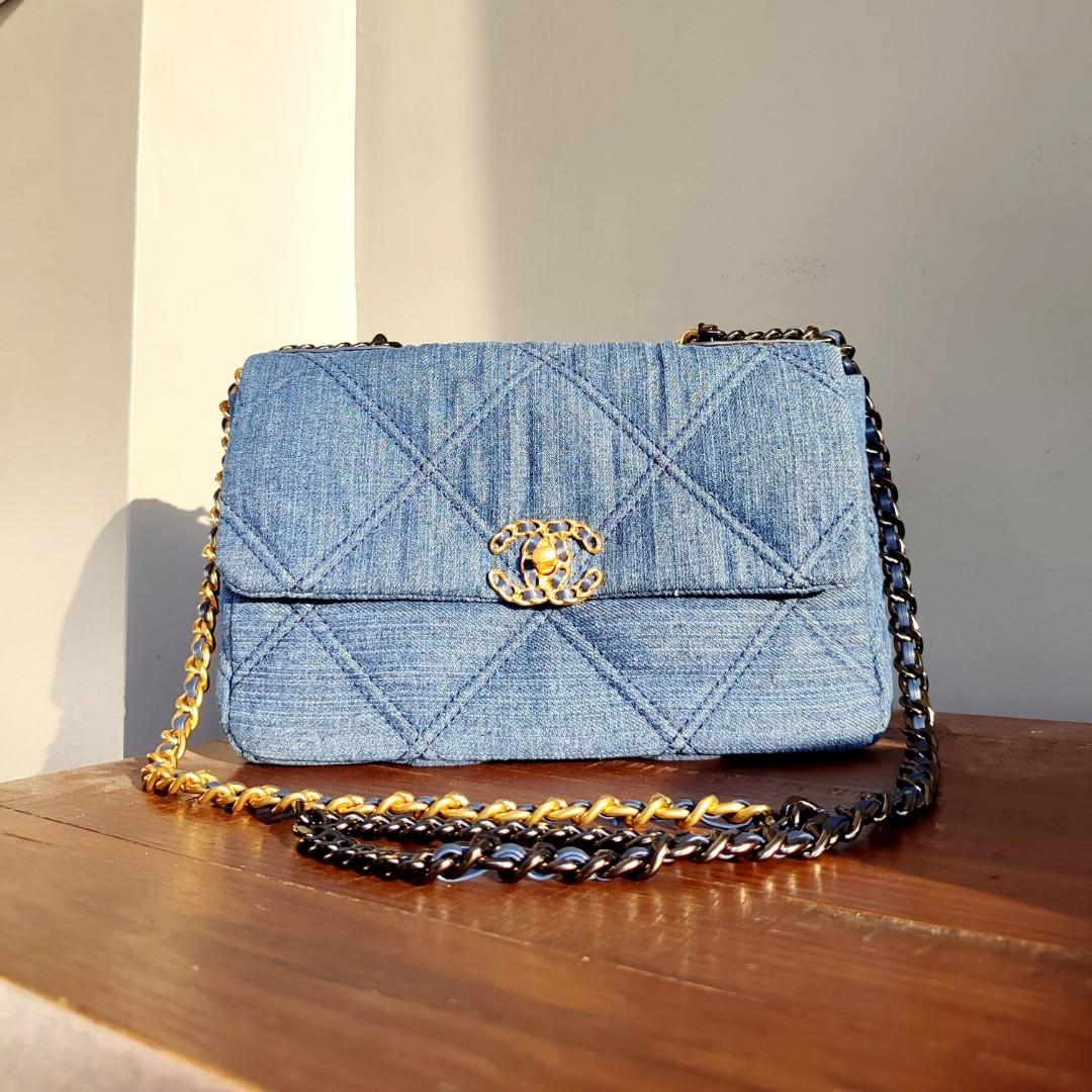 SELLING LOW Chanel 19 denim blue bag sling mens womens unisex