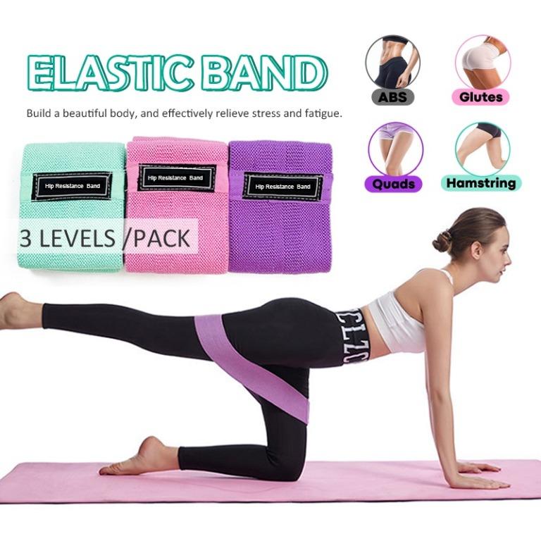 【US stock】3Pcs Set Resistance Bands Non slip Elastic Loops Gym Fitness Workout