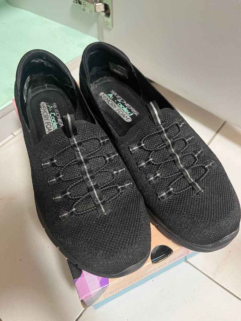 Memory foam black new arrivals work shoes