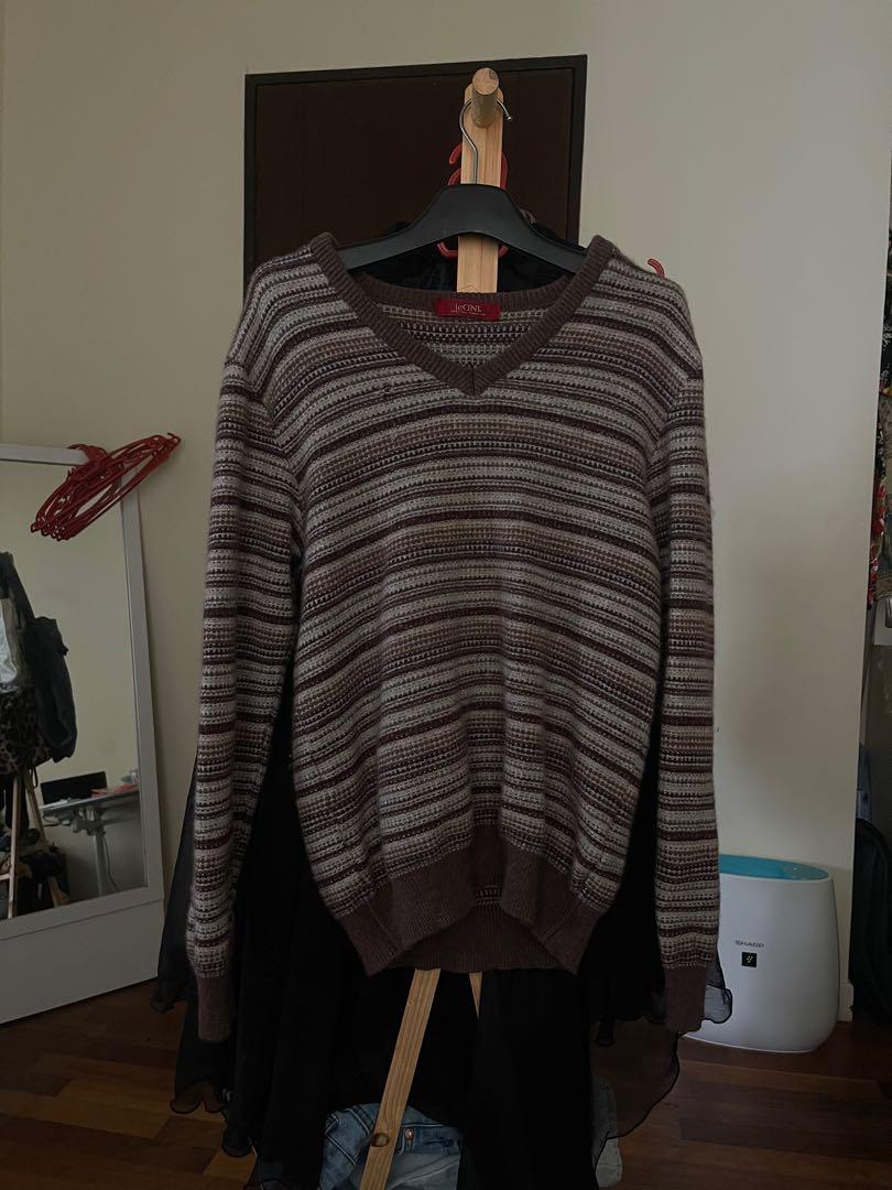 striped grandpa sweater, Women's Fashion, Tops, Longsleeves on Carousell