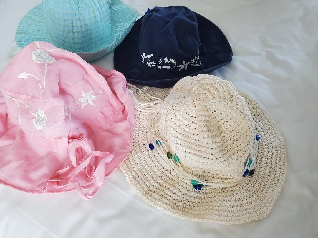 3 Summer Hats 140k, Fesyen Wanita 