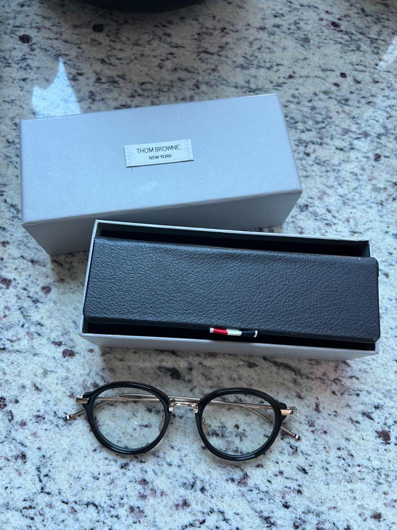 Thom Browne TB 011 Black Gold, 男裝, 手錶及配件, 眼鏡- Carousell