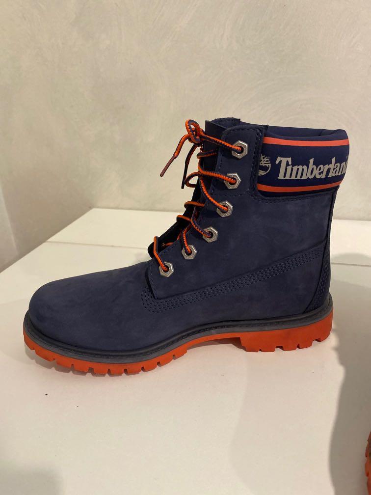 Orange and online blue timberland boots