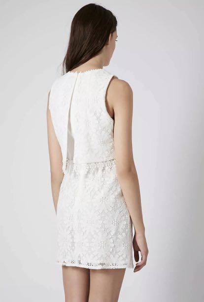Topshop white crochet dress hotsell