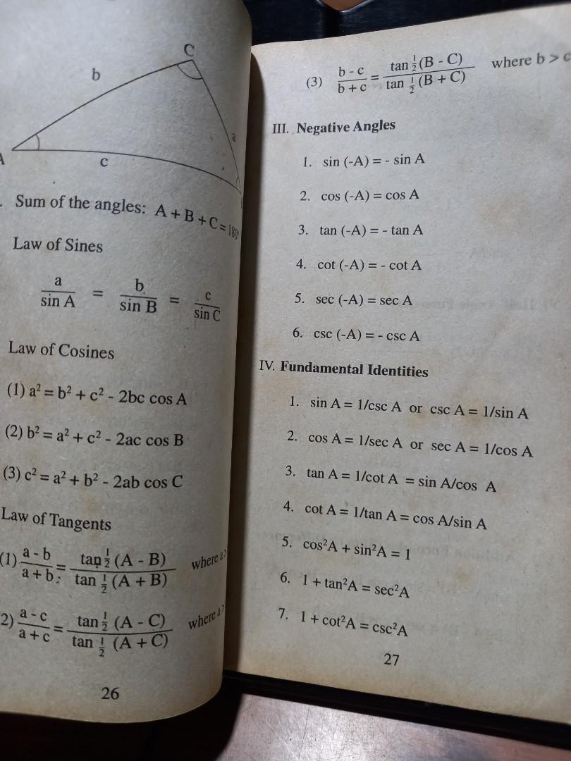Trigonometric and Logarithmic Tables Mathematics Book, Hobbies & Toys