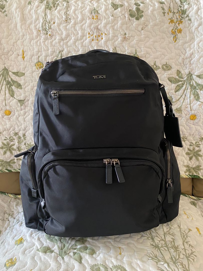 tumi carson leather backpack