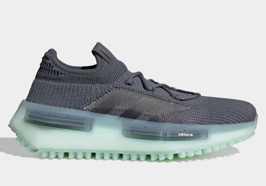 UK10 Adidas NMD S1 Grey Green Glow Ice Mint Onyx In Transit