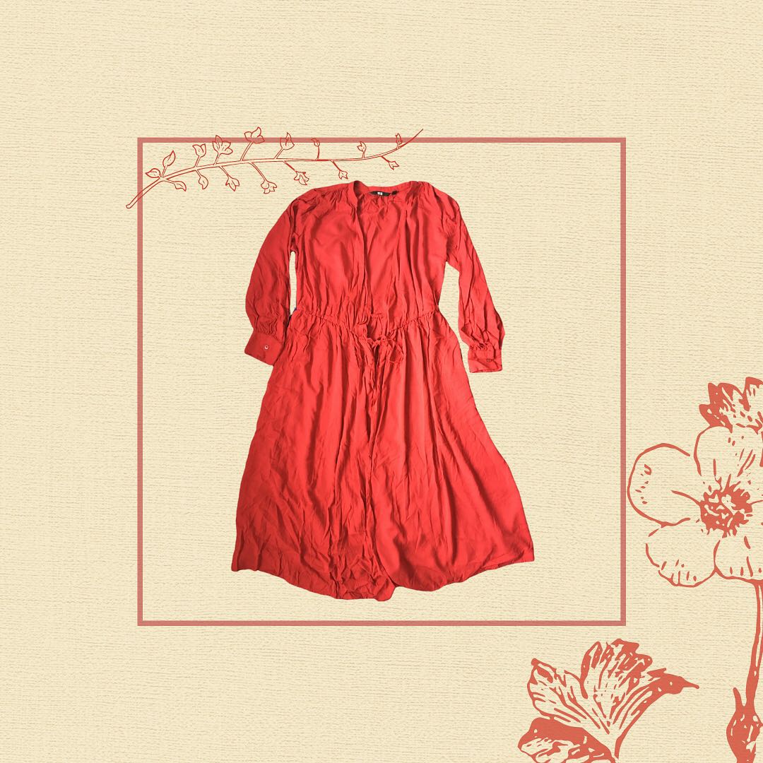 uniqlo maxi wrap dress, Women's Fashion, Dresses & Sets, Dresses on