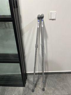 Walking stick crutches