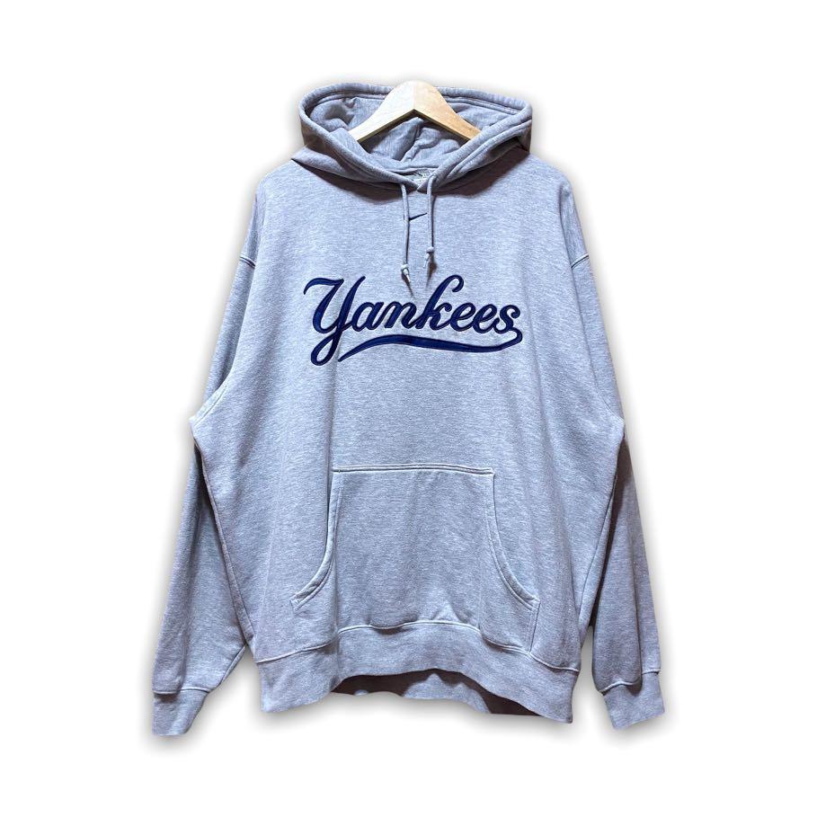90s Nike Yankees Centre Swoosh Hoodie Blue Large – Clout Closet