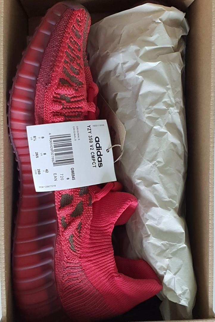 Yeezy 350 Slate red Red Men s Fashion Footwear Sneakers on