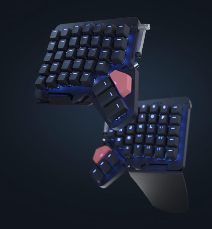 ZSA Moonlander Mark I , BLACK, PRINT KEY, TACTILE 全新未用, 電腦