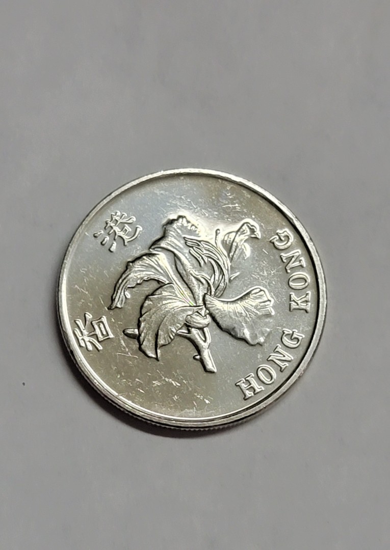 香港硬幣1993年一元，含鐵質