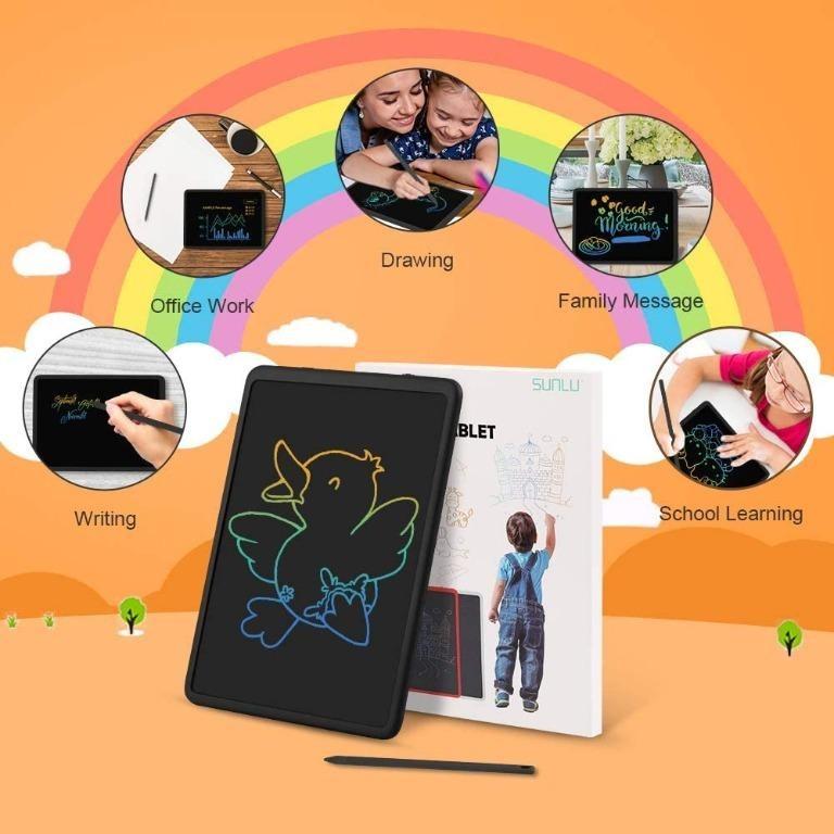 Electronic Kids Light Drawing Board Graphics Drawing Tablets Digital Kids Doodle Pad Notepad Learning Toys for Home Job School Office UOOD Erasable LCD Writing Tablet 