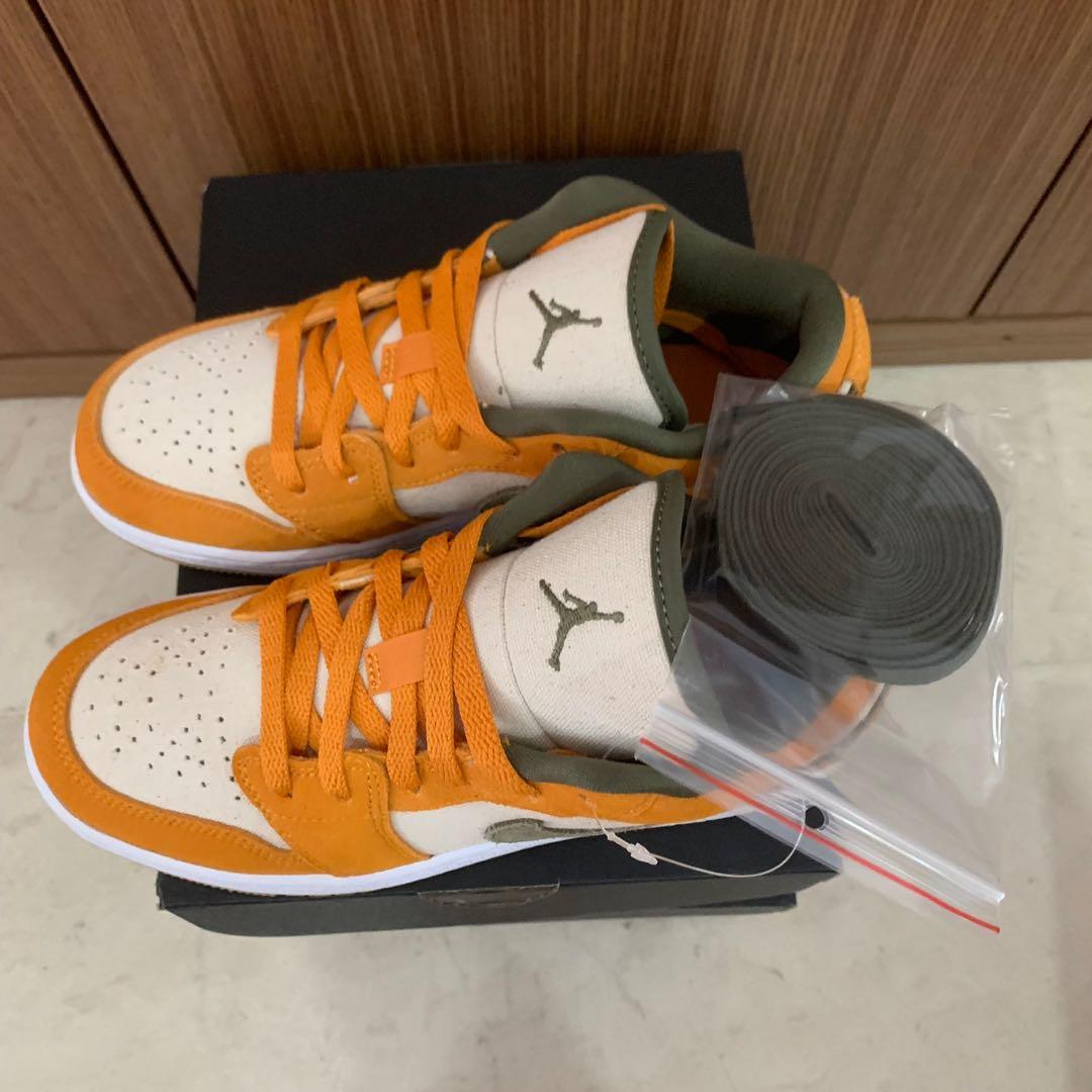 Orange jordan 1 grade school discount