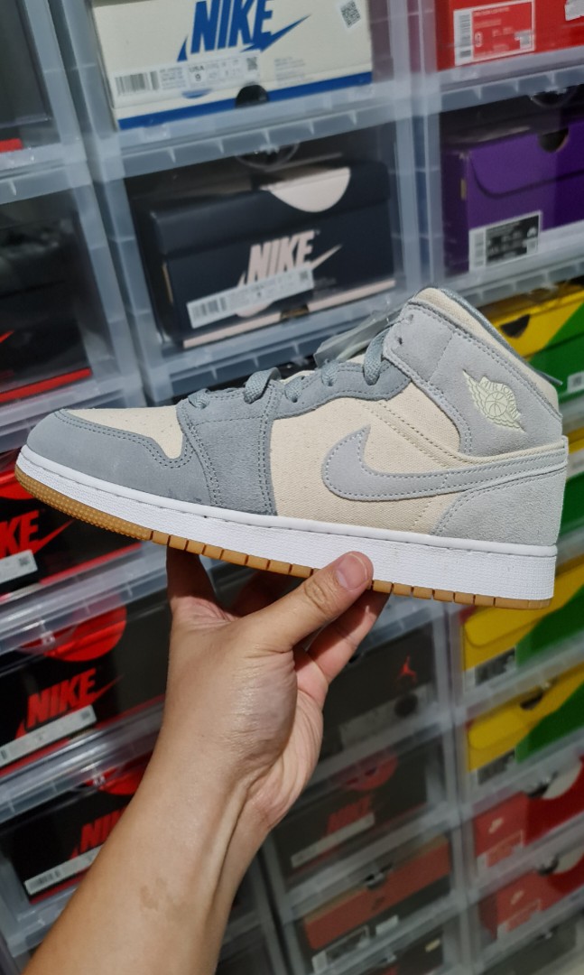 Air Jordan 1 Mid Coconut Milk GS, Men's Fashion, Footwear, Sneakers on Carousell