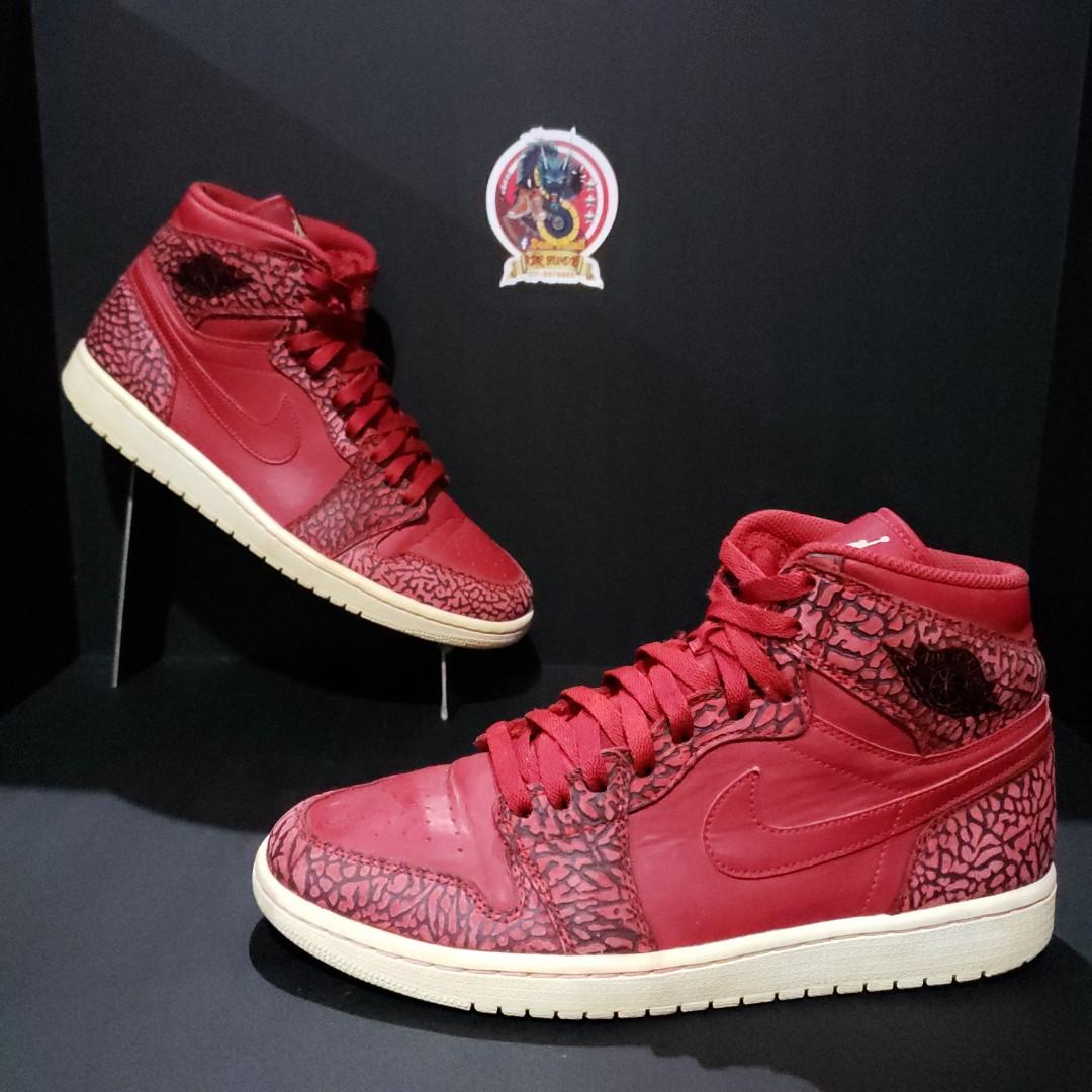 Jordan 1 retro red elephant print sale