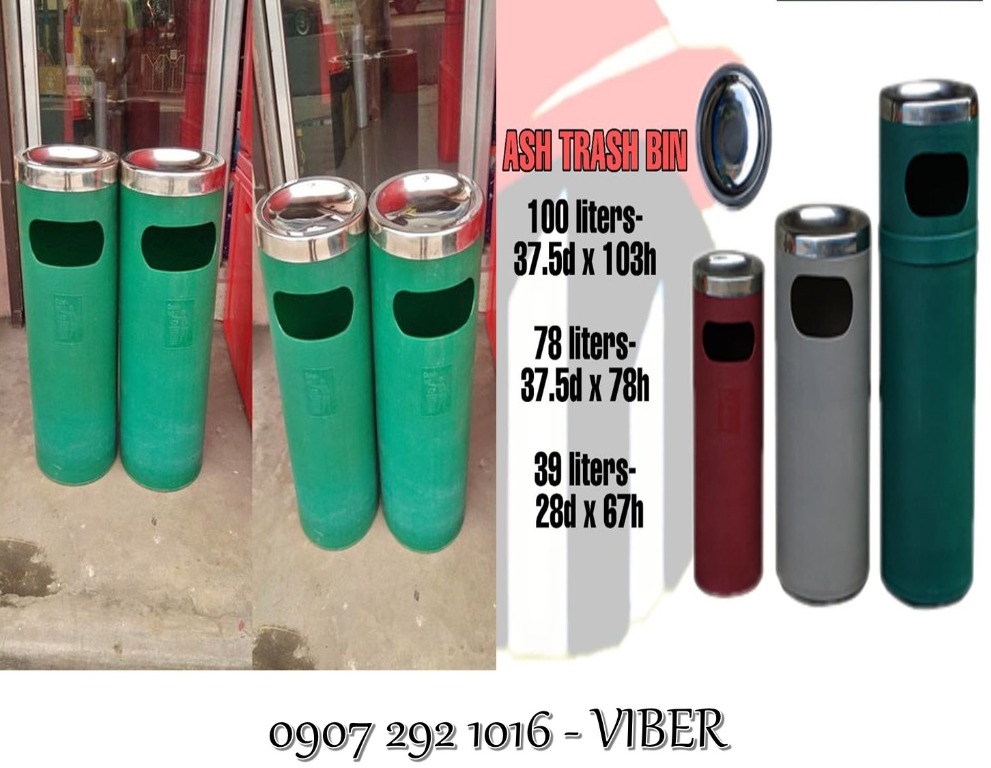 Ash bin Trash bin 729, Furniture & Home Living, Cleaning & Homecare