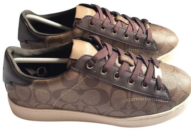 100 Ori Authentic Coach Brown Mahogany Low Top Sneaker FG1888 Size39