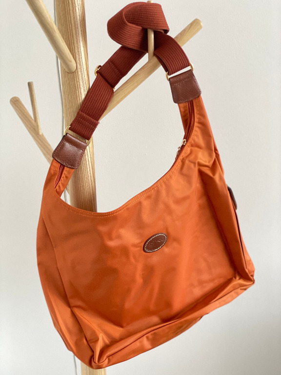 Longchamp Yellow Le Pliage Nylon Hobo