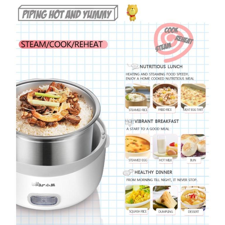 Bear Electric Mini Lunch Box Portable 1.3L Multi Pot (DFHB13E5