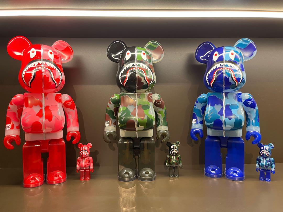 4体セット BE@RBRICK CLEAR ABC CAMO SHARK