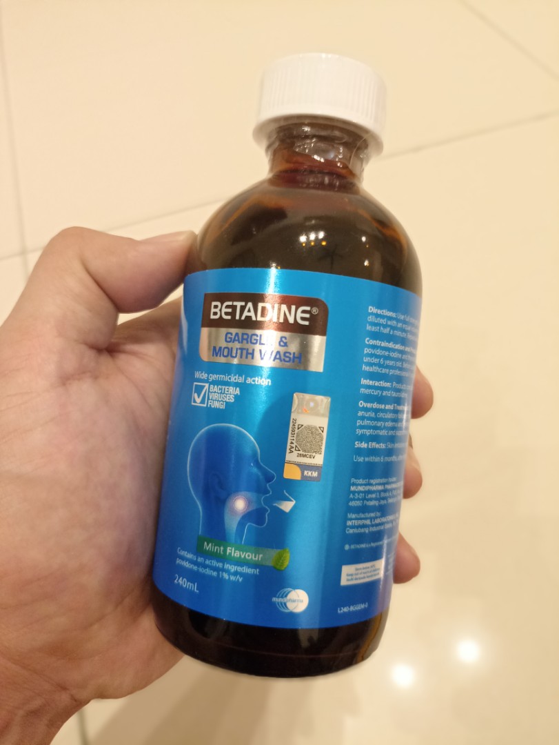 Betadine gargle deals mouth wash