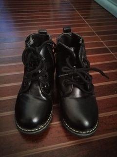 Black Leather Boots Low cut