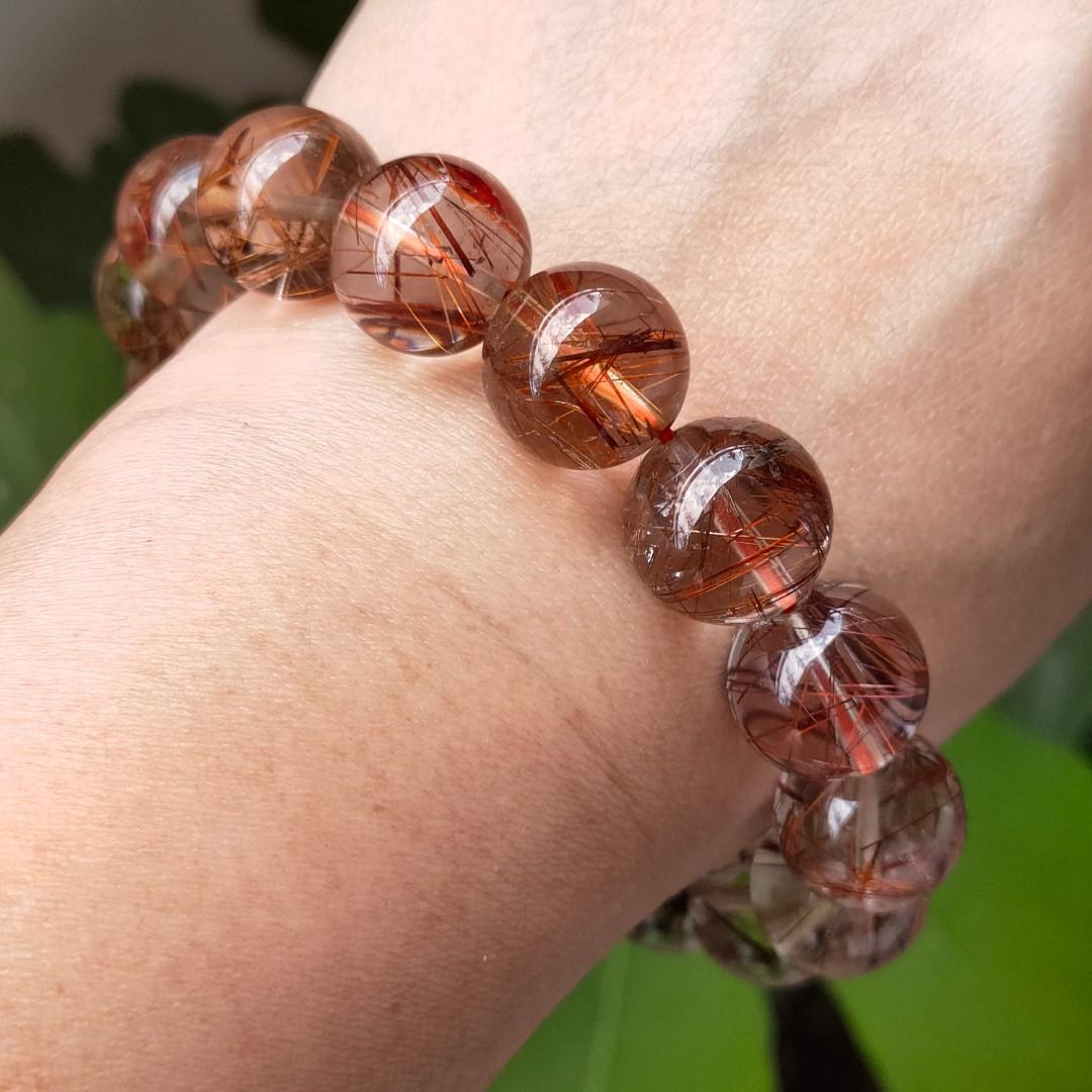Bracelet Red Rutilated Quartz 228