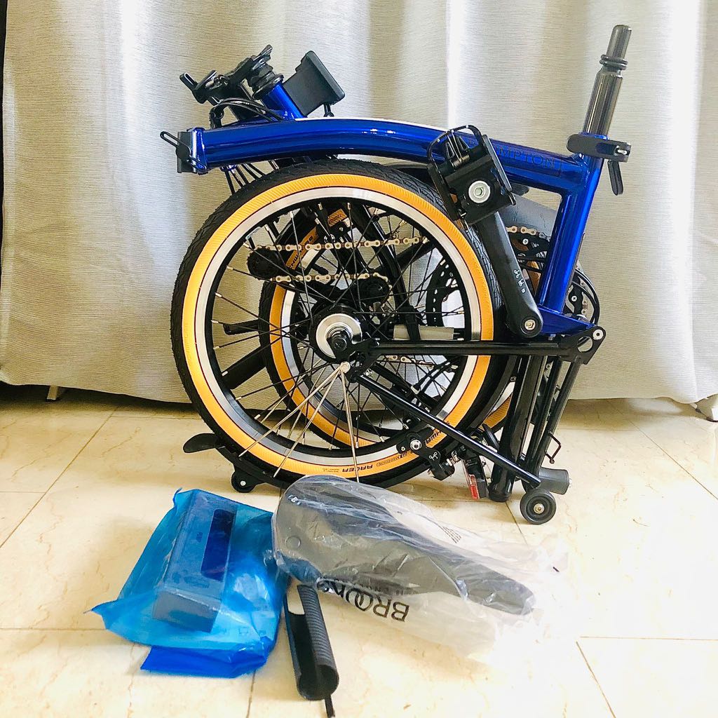 Brompton Blue Nickel S6L Sports Equipment Bicycles Parts