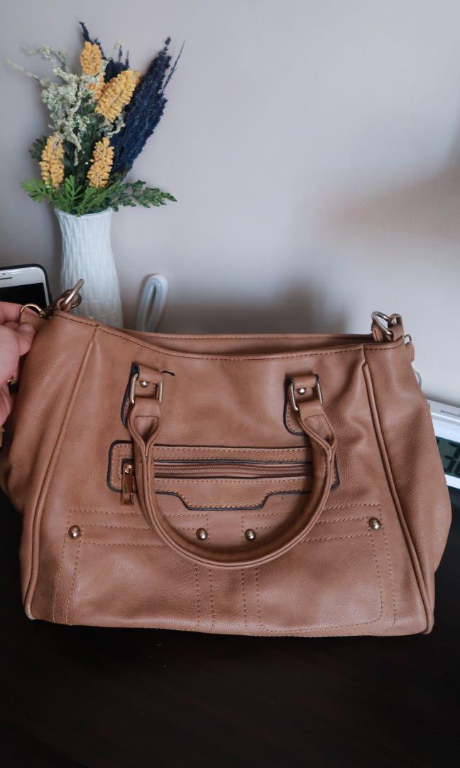Brown leather bag, Women's Fashion, Bags & Wallets, Shoulder Bags on