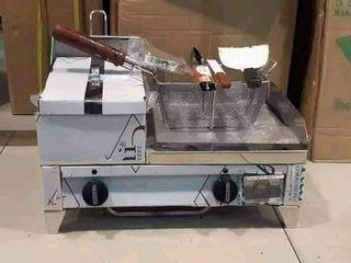Burger maker / grill with fryer
