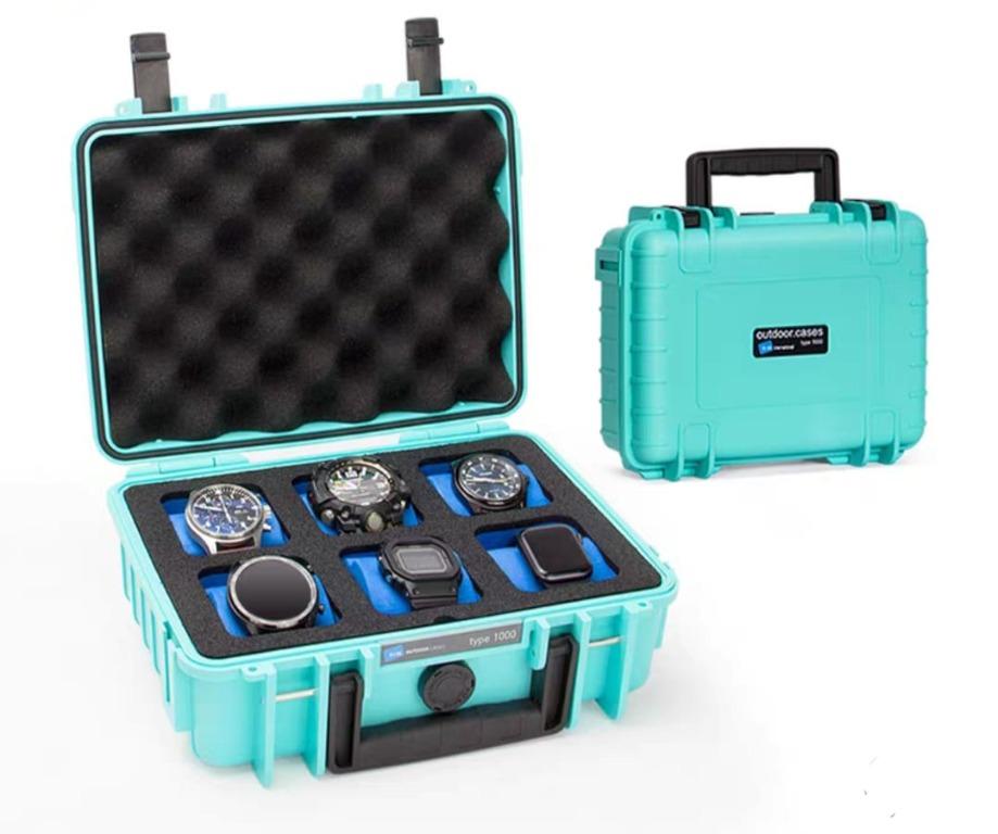 B W Outdoor Cases Safety watch box storage watch box 6 slot Waterproof for Rolex IWC TAG Heuer Omega Jaeger Longines Heritage Rolex Heuer