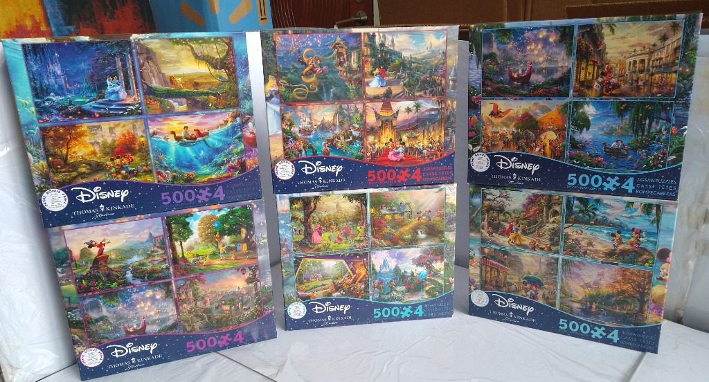 Ceaco Disney Puzzle 4Pack 500 Piece Each NewUSA, Hobbies & Toys, Toys