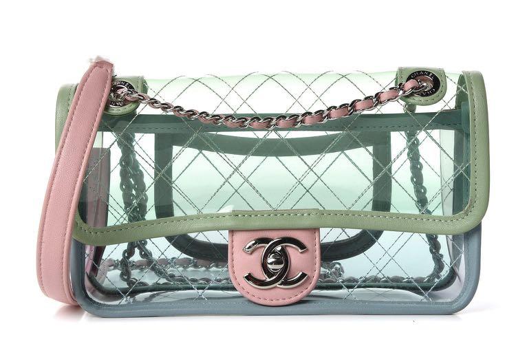 Chanel Clear PVC Pastel Bag, Women's Fashion, Bags & Wallets, Purses &  Pouches on Carousell