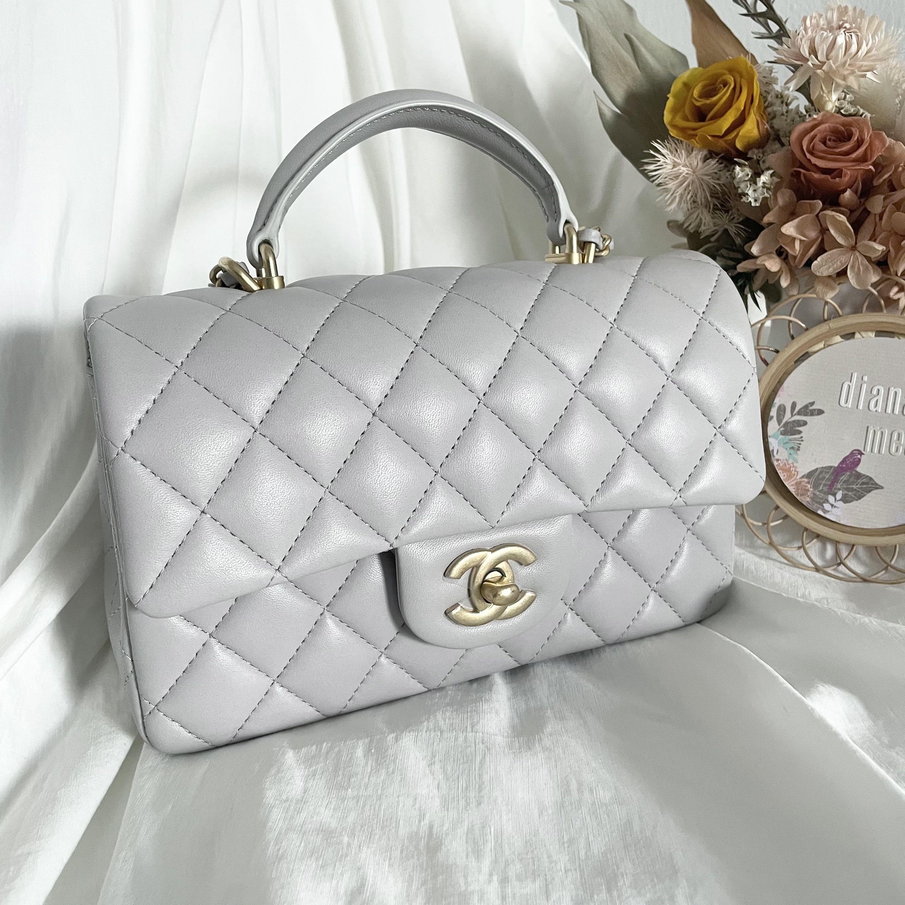 Chanel Grey Top Handle Mini Bag