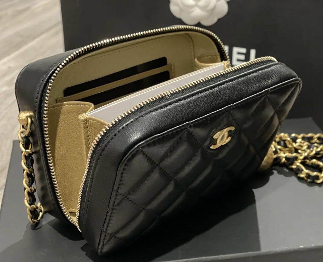 Chanel Mini Camera bag with Pearl Crush, Luxury, Bags & Wallets on Carousell