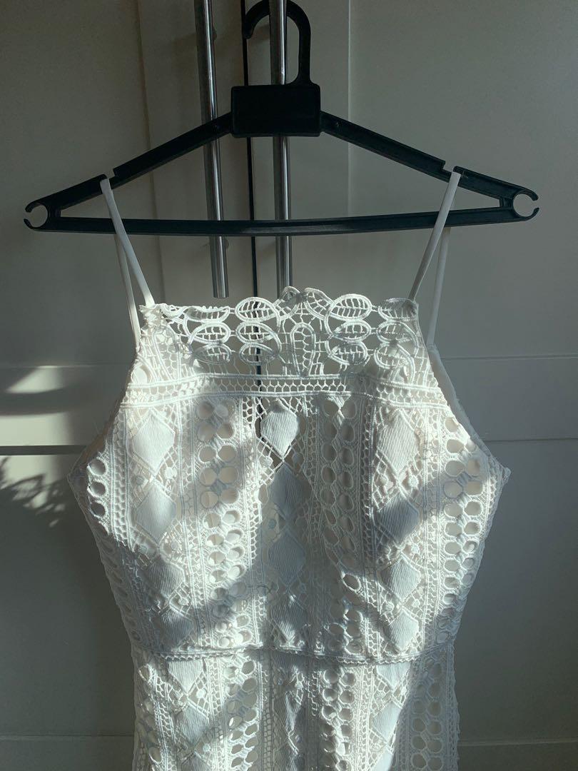 Chi chi london white lace shop dress