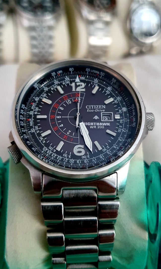 Citizen Ecodrive Nighthawk WR 200 Fesyen Pria Jam Tangan di