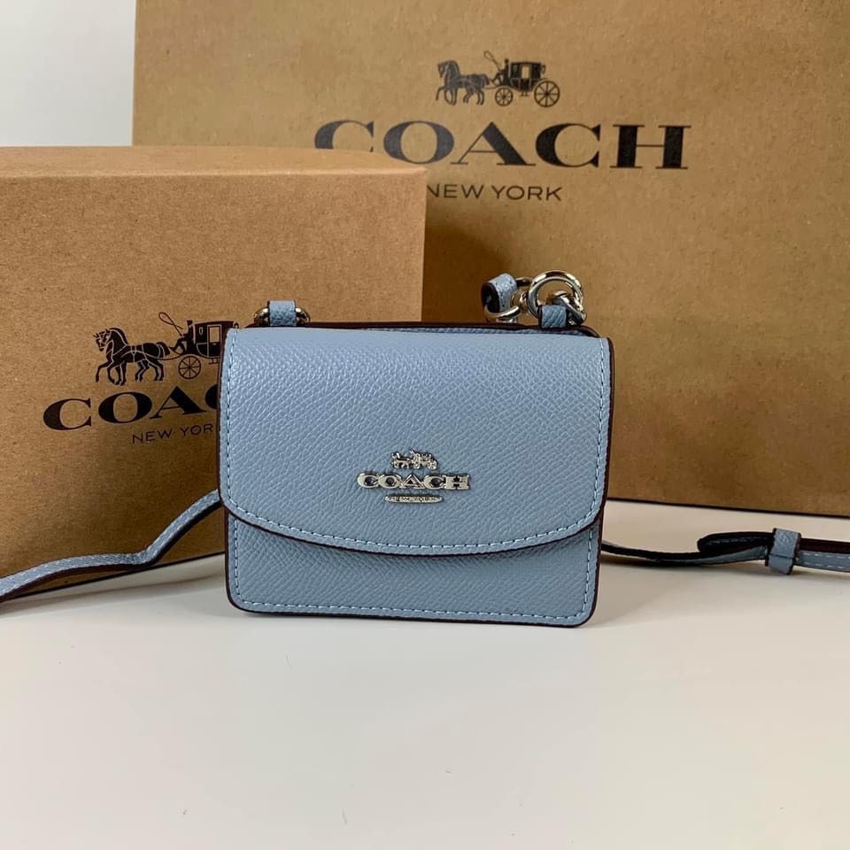 Coach Flap Card Case on Lanyard, Women's Fashion, Bags & Wallets