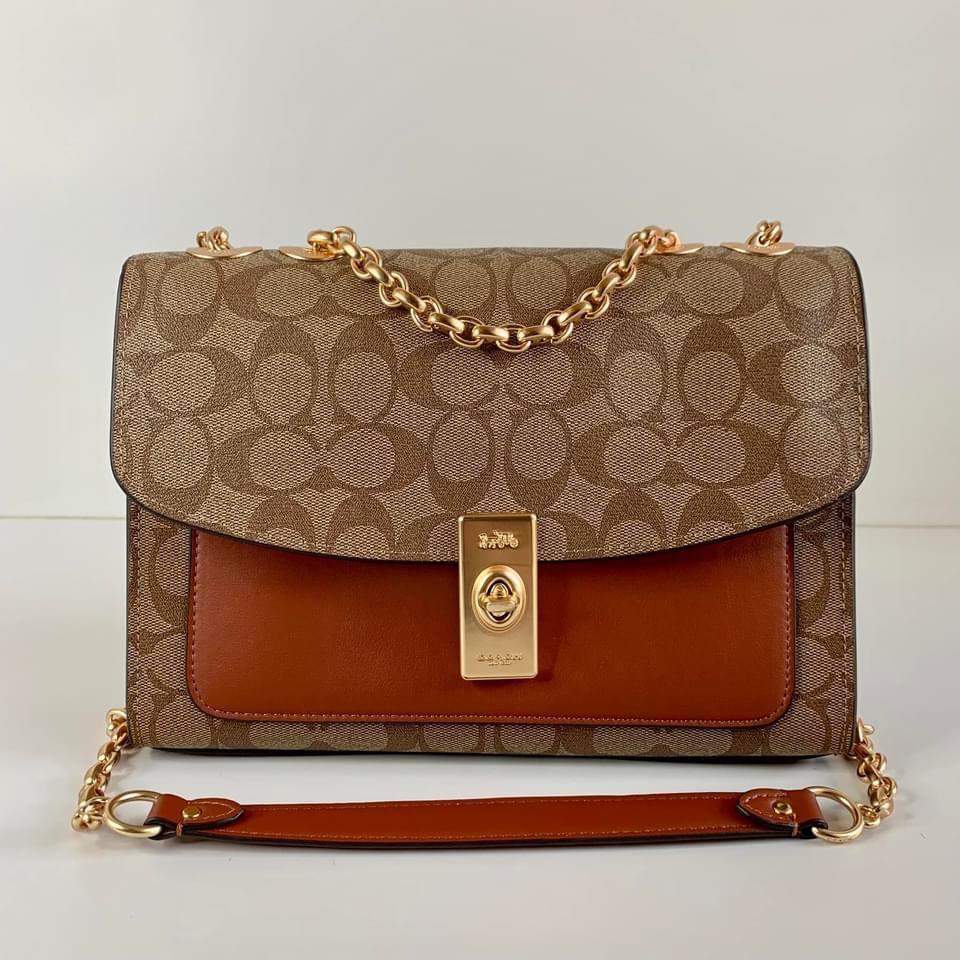 Coach Lane Shoulder Bag in Signature, Women's Fashion, Bags & Wallets