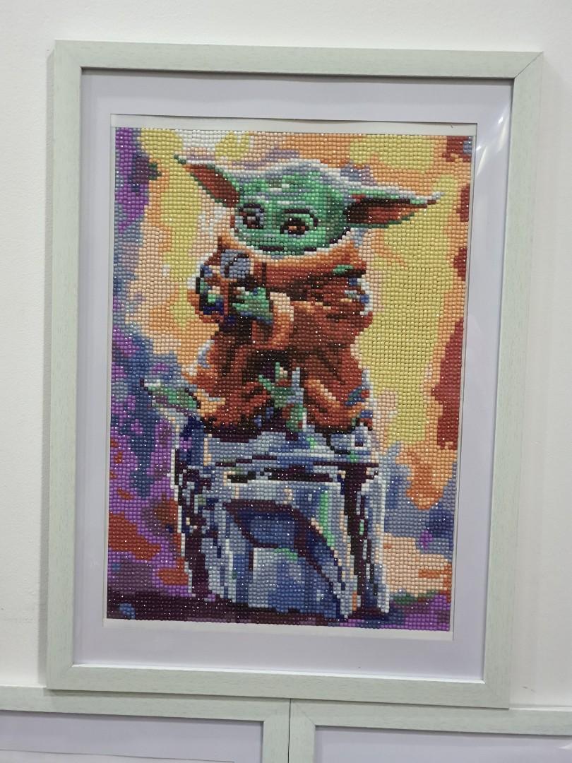 Diamond Painting Star Wars Yoda 50x40cm Envio Inmediato