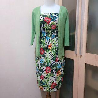 34 - Dress kemben / dress sifon/ floral dress