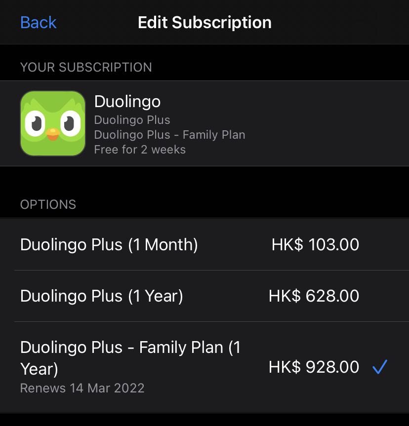 Duolingo Plus Family Plan Carousell