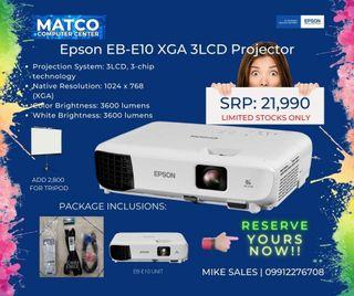 Epson EB-E10  XGA 3LCD Projector