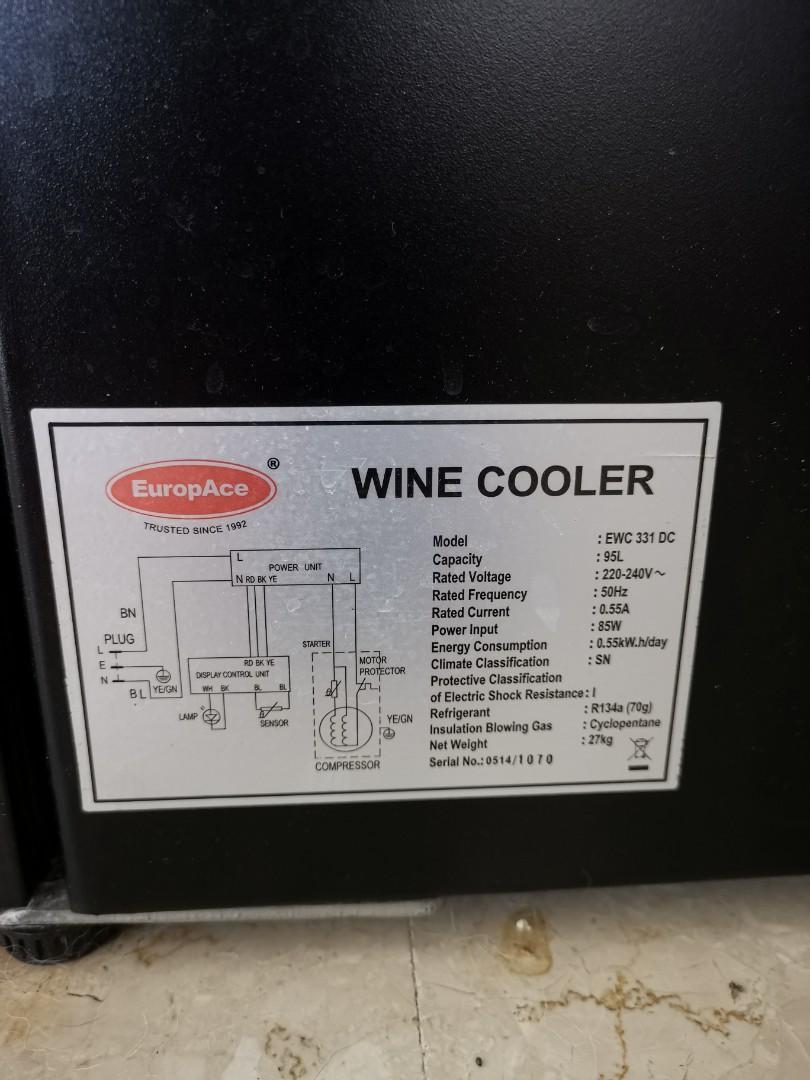 Europace Wine Chiller, TV & Home Appliances, Kitchen Appliances, Wine