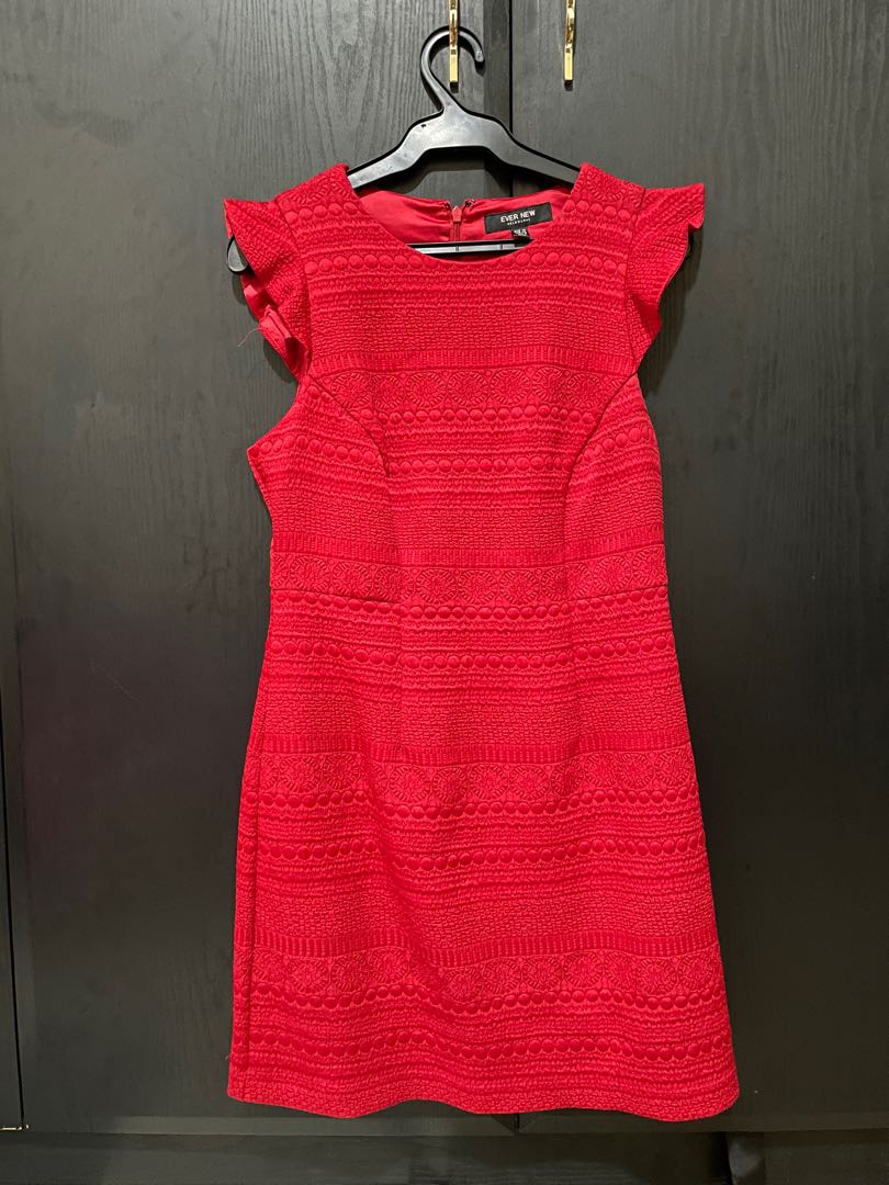 Ever New Red Dress, Women's Fashion, Dresses & Sets, Dresses on Carousell