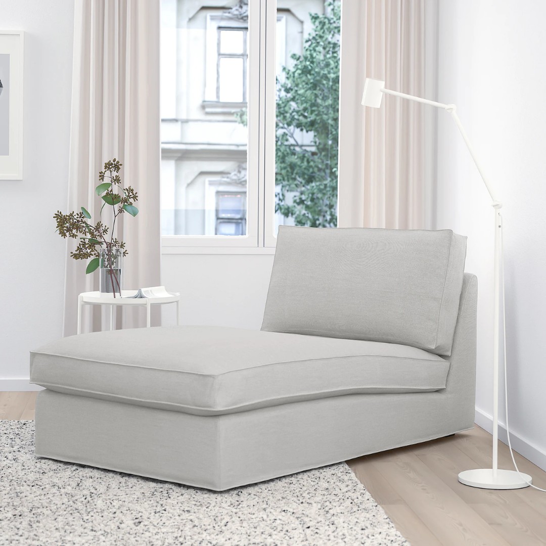 Fast Clearance IKEA Light Grey Chaise Lounge / Day Bed, Furniture